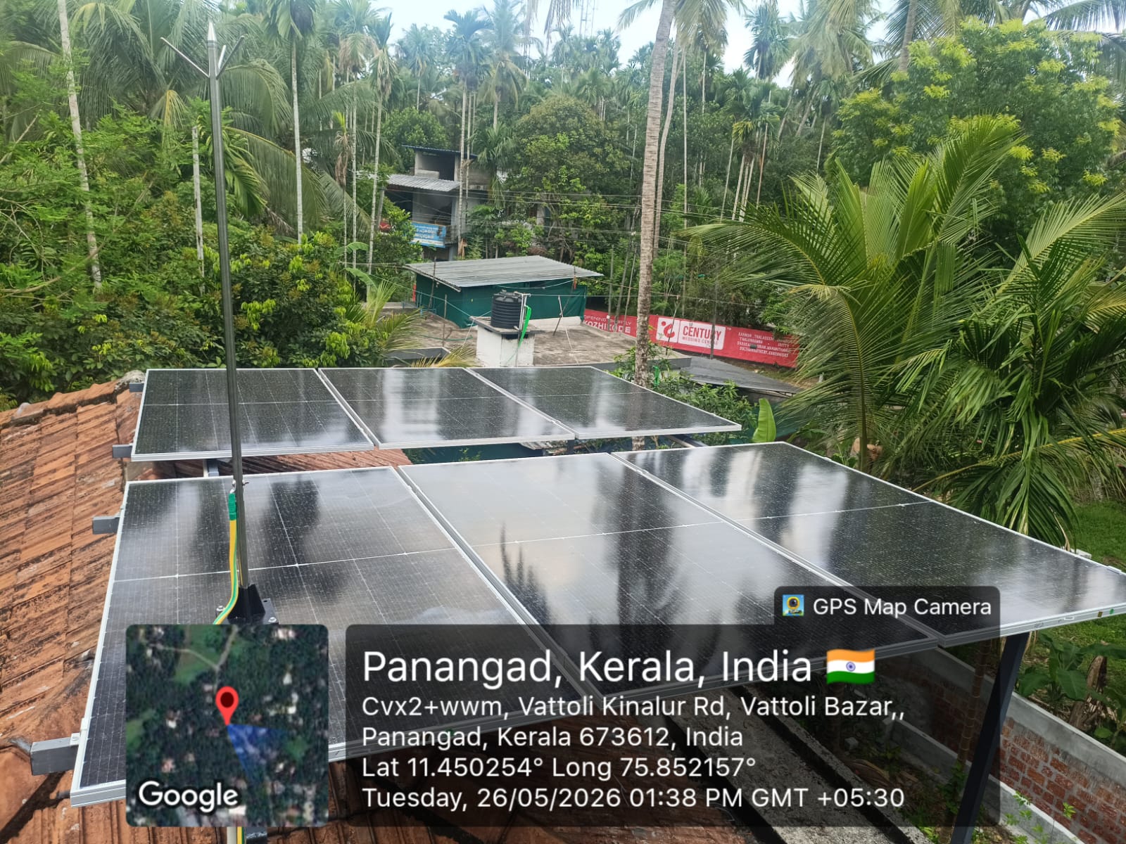 Solar panels in a field