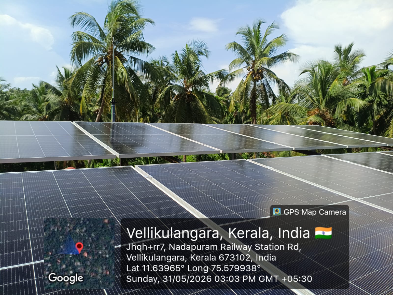 Solar energy installation